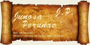 Junoša Perunac vizit kartica